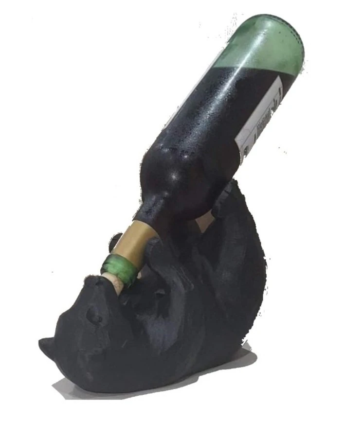 Bear Shaped Wine Bottle Holder 3D Model .c4d .max .obj .3ds .fbx .stl .blend 