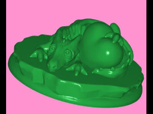 Evcil hayvan canavarı Sevgililer g&uuml;n&uuml; 3D Model