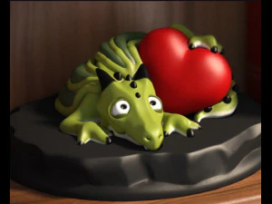 Pet monster Valentine 3D Model