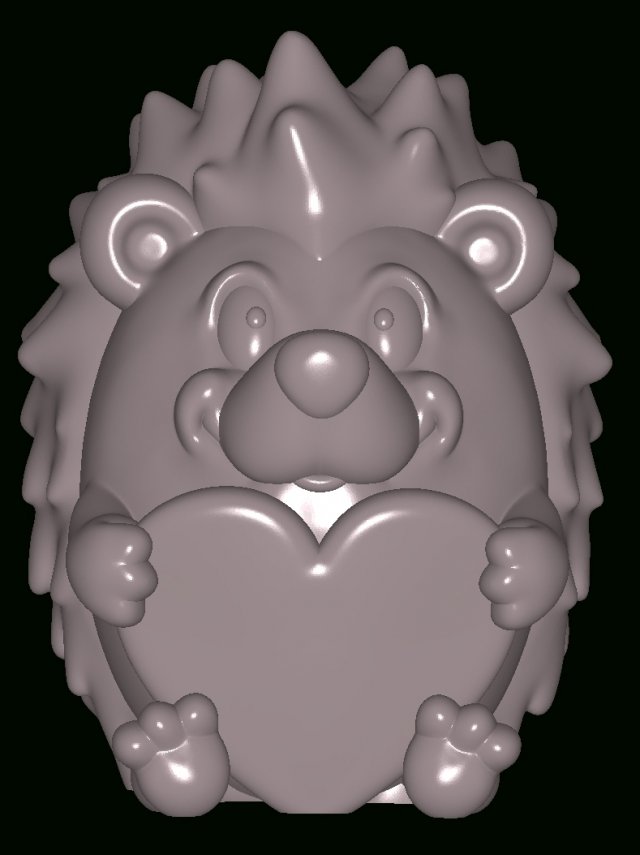 Heart Hedgy 3D Модель .c4d .max .obj .3ds .fbx .stl .blend 