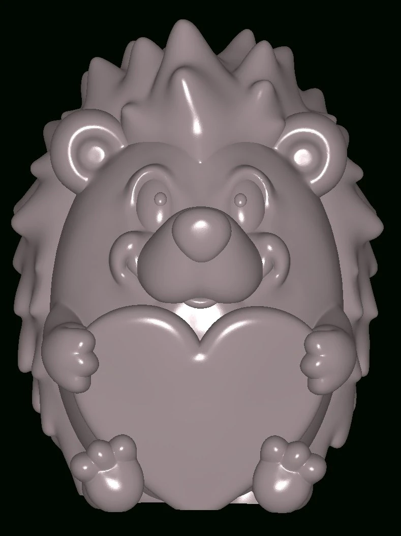 Heart Hedgy 3D Model .c4d .max .obj .3ds .fbx .stl .blend 