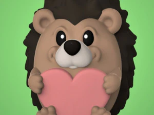 Heart Hedgy 3D Model