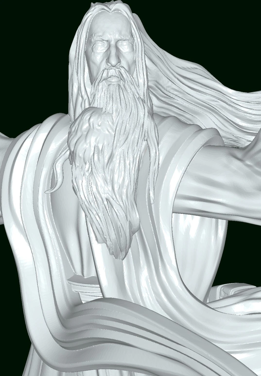 Saruman the Lord of the Rings 3D Model .c4d .max .obj .3ds .fbx .stl .blend
