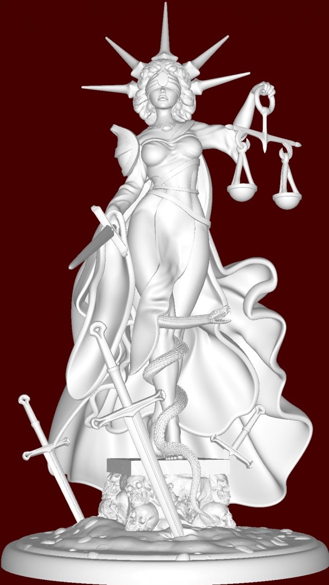 Justicia 3D Модель .c4d .max .obj .3ds .fbx .stl .blend