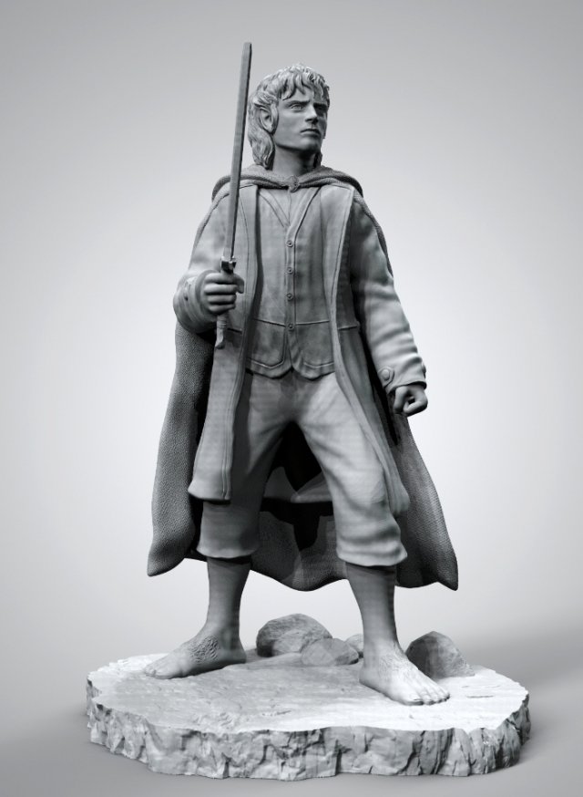 Frodo Baggins Lord of the Rings 3D 模型 .c4d .max .obj .3ds .fbx .stl .blend 