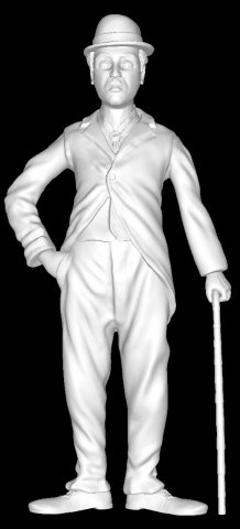 Charlie-chaplin 3D Принт Модель .c4d .max .obj .3ds .fbx .stl .blend 
