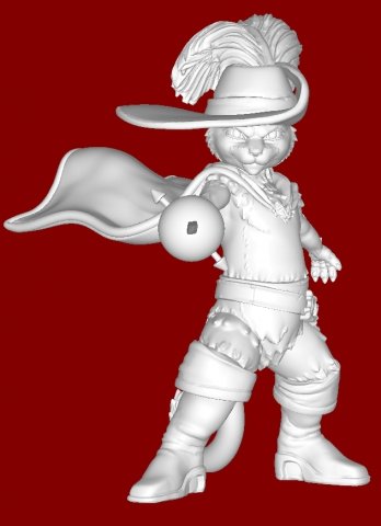 Puss in Boots - Shrek 3D-printmodel .c4d .max .obj .3ds .fbx .stl .blend 