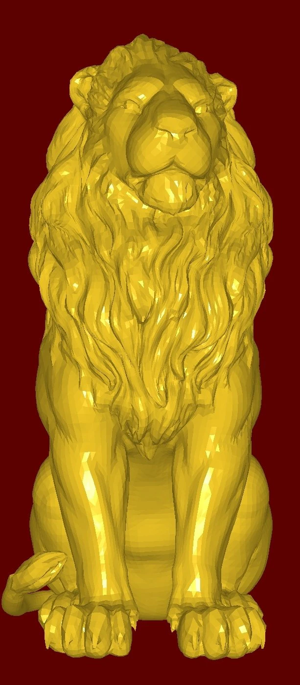 Lion statue 3D Print Model .c4d .max .obj .3ds .fbx .stl .blend 