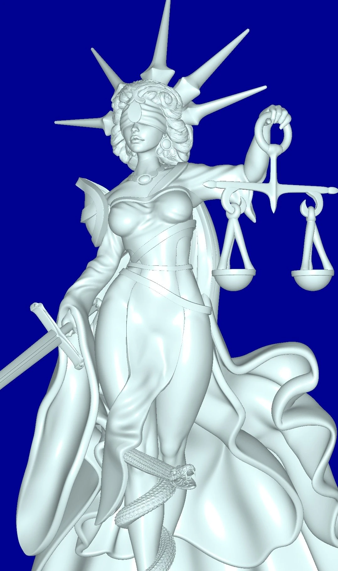 Justicia 3D Print Model .c4d .max .obj .3ds .fbx .stl .blend 