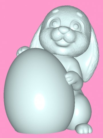 CONEJO DE PASCUAS CON TAPA 3D 프린트 모델 .c4d .max .obj .3ds .fbx .stl .blend 