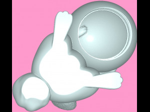 CONEJO DE PASCUAS CON TAPA 3D 프린트 모델