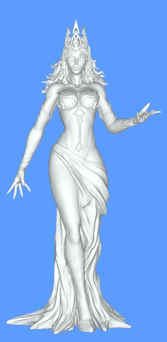 The Snow Queen 3D Print Model .c4d .max .obj .3ds .fbx .stl .blend 