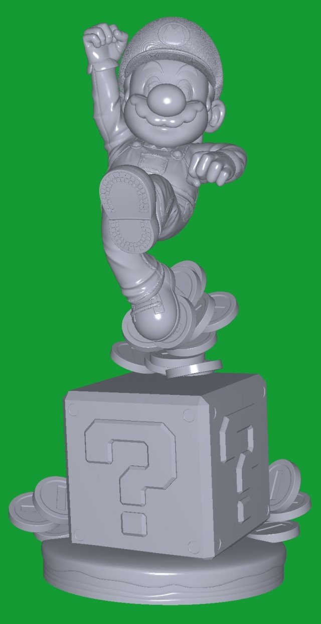 Super Mario 3D Print Model .c4d .max .obj .3ds .fbx .stl .blend