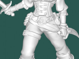 Pirate with a monkey 3D Model