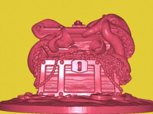 Octopus and treasures 3D Model