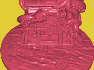 Octopus and treasures 3D Модель