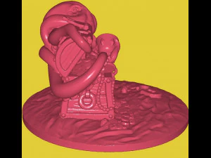 Octopus and treasures 3D Model