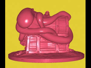 Octopus and treasures 3D Модель