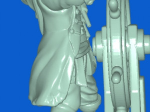Pirate captain at the helm Model 3D