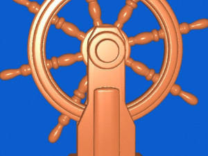 Pirate captain at the helm Model 3D