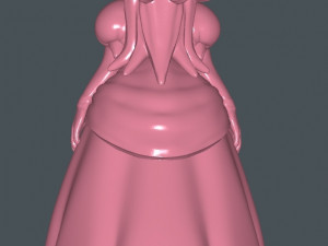 Princess peach super mario 3D प्रिंट मॉडल