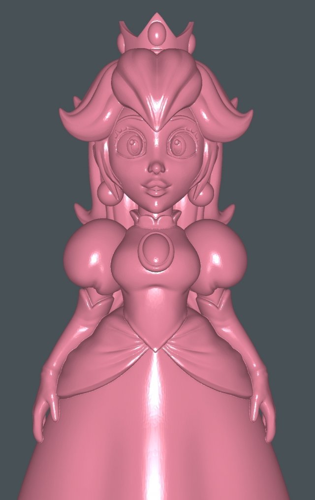 Princess peach super mario 3D Print Model in Woman 3DExport