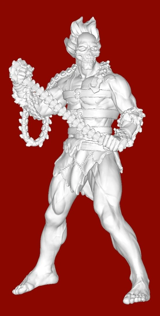 Skeleton Warrior 3D Print Model .c4d .max .obj .3ds .fbx .stl .blend 