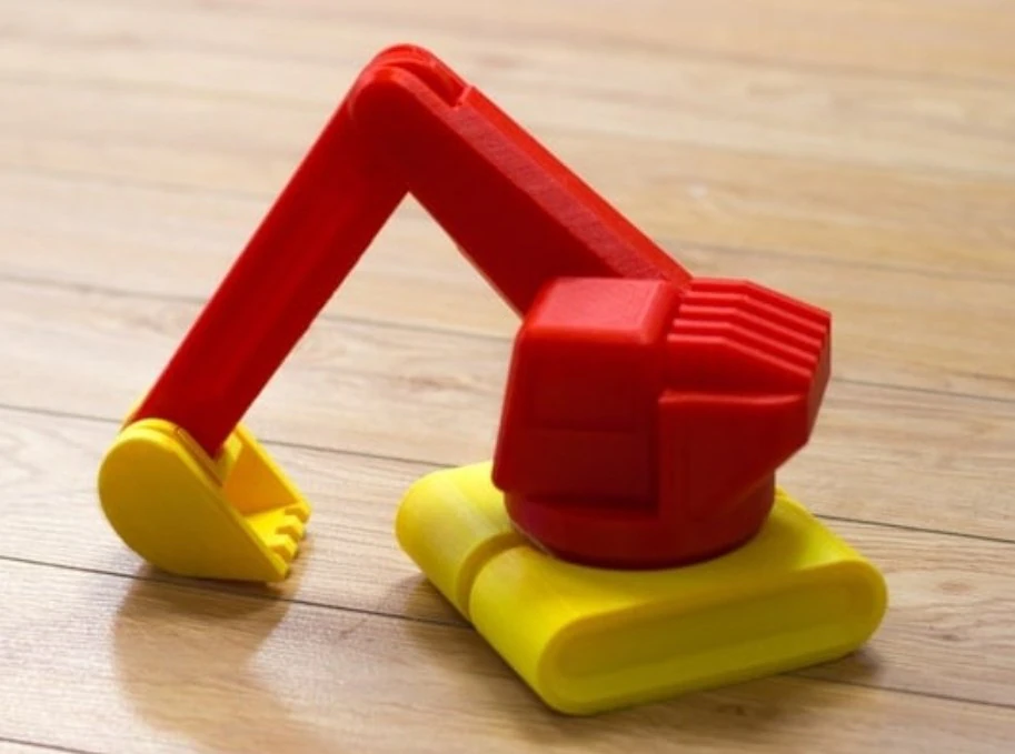 Multi-color Excavator 3D Print Model .c4d .max .obj .3ds .fbx .stl .blend