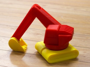 Multi-color Excavator 3D प्रिंट मॉडल