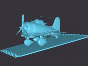 Toon-aichi-d3a-val-naval-aviation 3D प्रिंट मॉडल