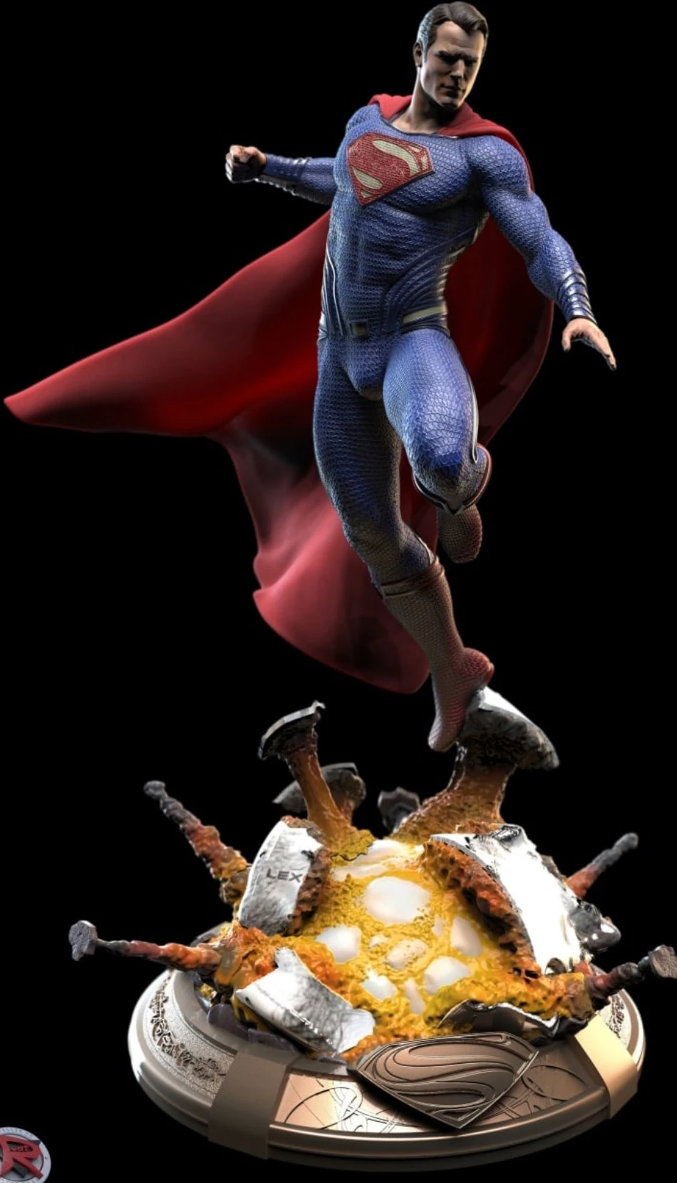 Superman 3D Print Model .c4d .max .obj .3ds .fbx .stl .blend 