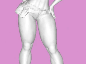 Ragazza pratica Pin Up Modello di stampa 3D