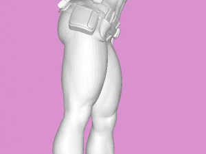 Handy Girl Pin Up 3D Print Model