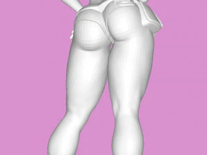 Handy Girl Pin Up 3D Print Model