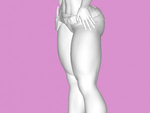 Handy Girl Pin Up 3D 打印模型