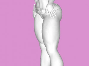 Handy Girl Pin Up 3D Print Model