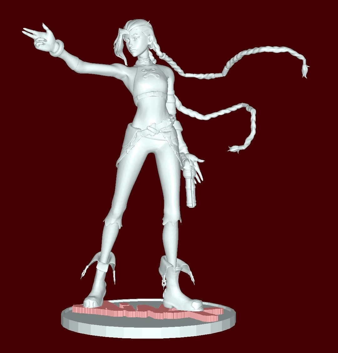 Jinx 3D Print Model .c4d .max .obj .3ds .fbx .stl .blend 