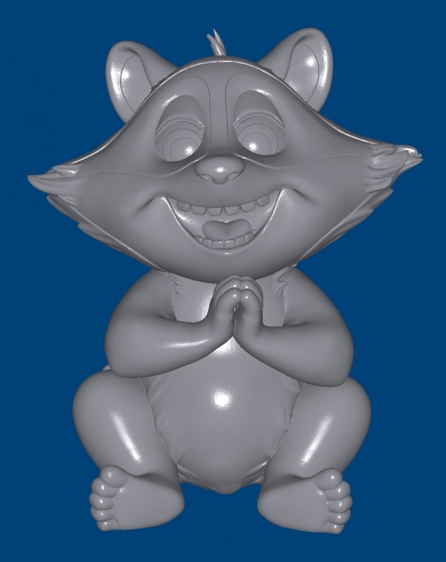Raccoon Model do druku 3D .c4d .max .obj .3ds .fbx .stl .blend 