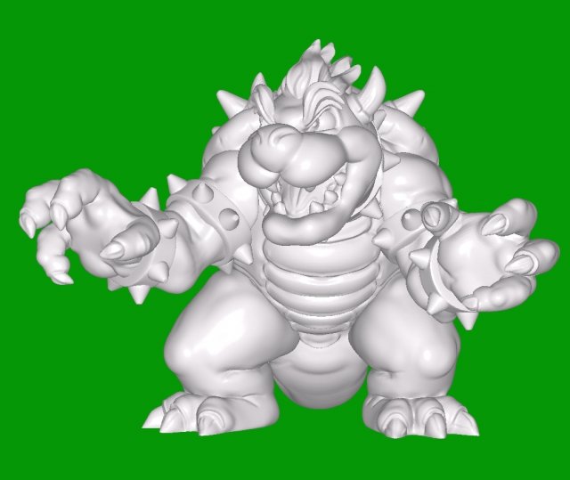 Bowser Model do druku 3D .c4d .max .obj .3ds .fbx .stl .blend 