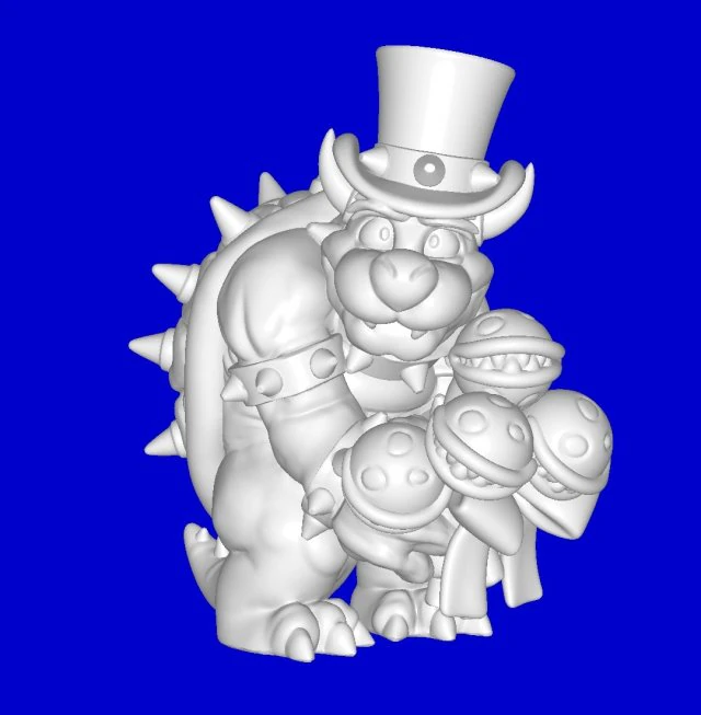 Пропозиція Боузера - Super Mario Bros - Fan Art 3D Принт Модель .c4d .max .obj .3ds .fbx .stl .blend 
