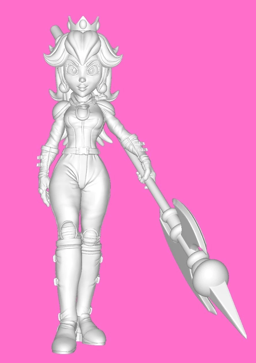 Peach Biker 3D Print Model .c4d .max .obj .3ds .fbx .stl .blend 