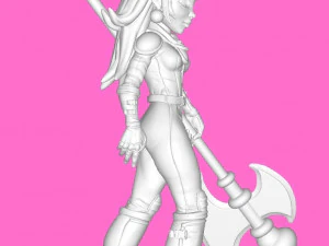 Peach Biker 3D Print Model