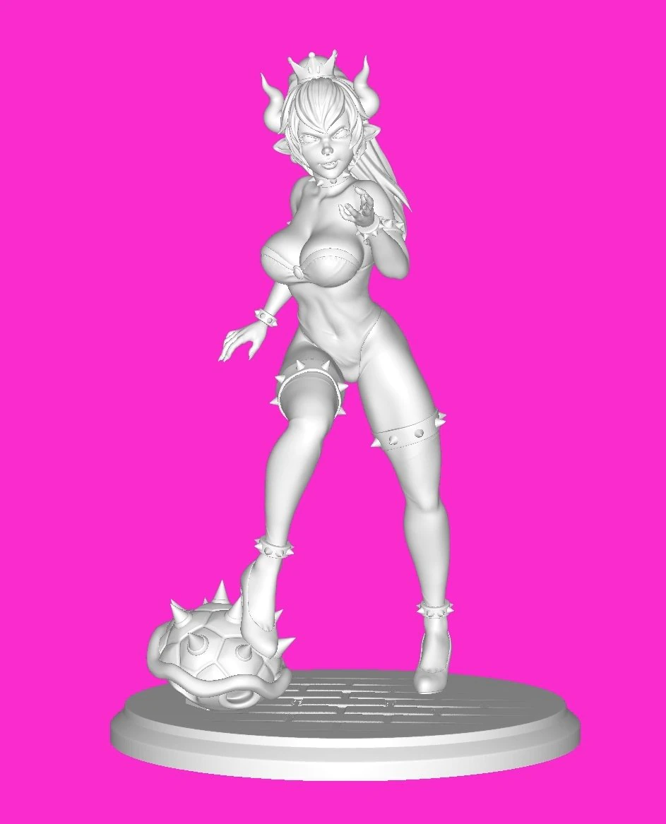 Princess Super Mario 3D Print Model .c4d .max .obj .3ds .fbx .stl .blend 