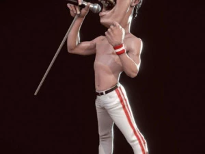 Карикатура на Фредді Мерк'юрі 3D Принт Модель