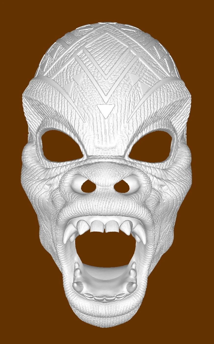 MBaku Warrior falls mask 3D Print Model .c4d .max .obj .3ds .fbx .stl .blend 