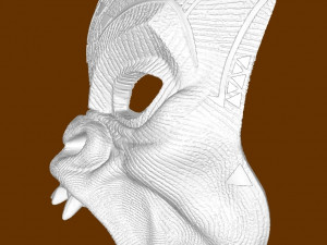 MBaku Warrior falls mask Modelo de impresión 3D