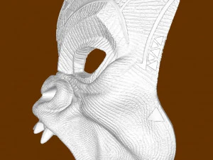 MBaku Warrior falls mask 3D Print Model