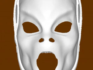 MBaku Warrior falls mask 3D Print Model