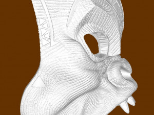 MBaku Warrior falls mask Modelo de impresión 3D