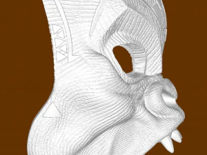 MBaku Warrior falls mask 3D Print Model